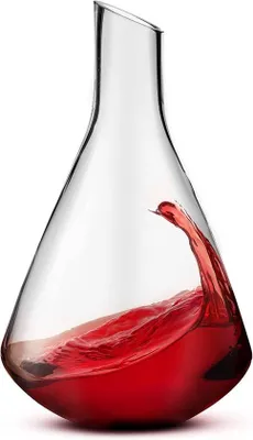 Zdjęcie produktu dla Karafka do wina Famanu – Karafka ręcznie dmuchana z kryształu – Elegancki, nowoczesny design idealny na specjalne okazje – 2100 ml