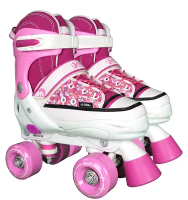 Produktbild von Best Sporting Rollschuhe, Größe verstellbar, ABEC 7 Carbon, pink-weiß