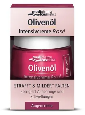 Produktbild von Medipharma Cosmetics Olivenöl Intensivcreme Rose Augencreme strafft und mildert Falten, 15 ml Creme