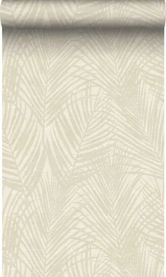 Imagen del producto de Origin Wallcoverings papel pintado hojas con efecto lino blanquecino 50 x 900 cm