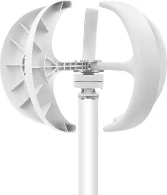 Zdjęcie produktu dla Generator wiatrowy – 600 W – 5 łopat – automatyczna regulacja – odporny na warunki atmosferyczne – biały