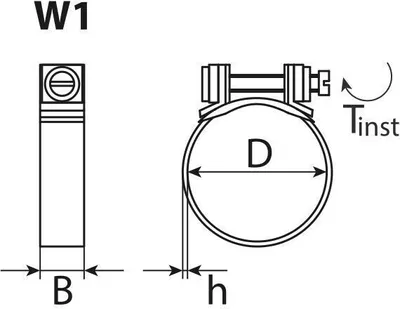 Produktbild von SWGAutomotive Schlauchschelle 5409980 9,0mm Blisterpack
