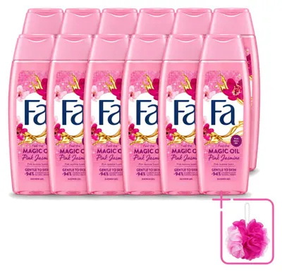 Produktbild von 12 x Fa Douchegel Magic Oil Pink Jasmine - 250 ml - Sparpackung - 12 Stücke