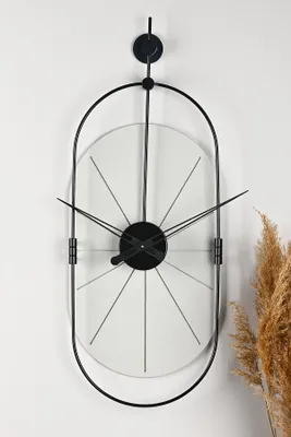 Zdjęcie produktu dla Wallity, Sntr - White, zegar ścienny, biały, 50% METAL / 50% MDF, 77 x 29 cm