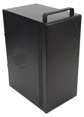 Image de Boîtier d'ordinateur de bureau compatible HDD et SSD, avec 4 ports PCIe et ports USB 3.0/2.0 ; boîtier Micro ATX/ITX pour gaming, bureau ou usage domestique