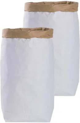 Produktbild von DIY-Papierzak aus braun-weißem Kraftpapier