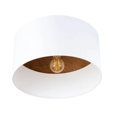 Produktbild von Plafond TELESTO Weiß/Dunkelbraun 1xE27 15W Stoff/Holz/Stahl 20x35x35cm Sollux Lighting