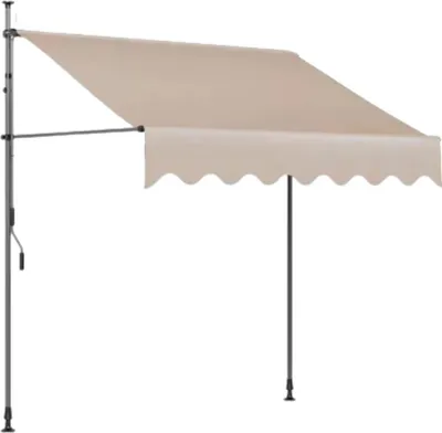 Immagine prodotto di Tenda da balcone senza foratura 250×120 cm – Tenda a morsetto estensibile – Tenda parasole resistente ai raggi UV – Regolabile in altezza – Manovella – Cachi
