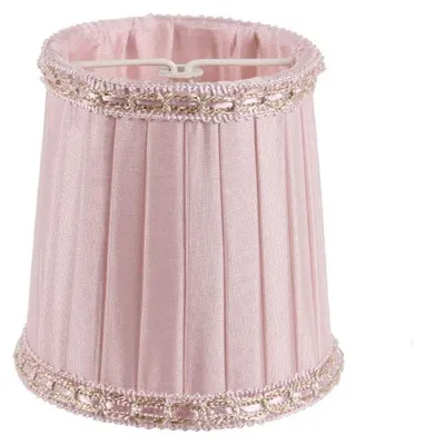 Produktbild von Lampenschirm im viktorianischen Stil, Clip-On, Mini, 8 cm - Rosa - Stoff