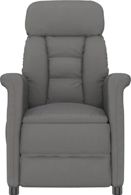 Image de Fauteuil vidaXL en microfibre gris foncé