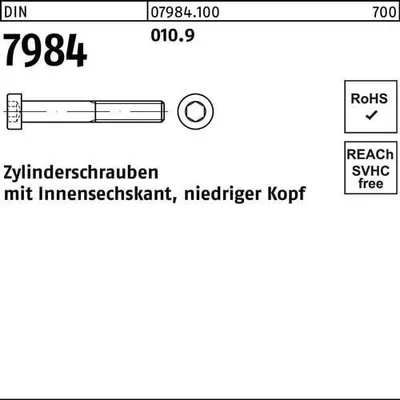 Produktbild von Reyher  Zylinderschrauben DIN 7984 010.9 M 12 x 25 (100 Stück)