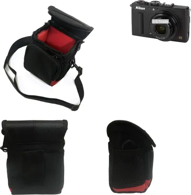 Produktbild von K-S-Trade Kameratasche Fototasche Umhängetasche Schultertasche Zubehör Tasche Schutz Hülle kompatibel mit Nikon Coolpix A mit Zusatzfach und