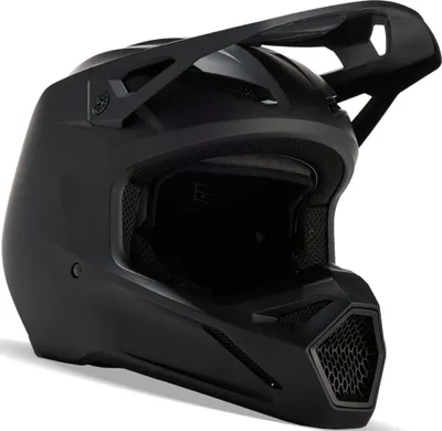 Produktbild von FOX V1 Matte Black 2023 Jugend Motocross Helm, schwarz matt, Y/M (51/52)