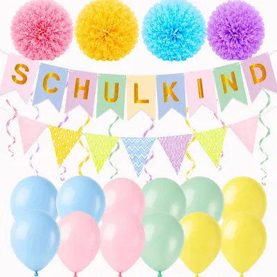 Productafbeelding van Einschulung Decoratie Set 2026, Kleurrijke Versiering voor Schoolstart