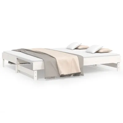 Zdjęcie produktu dla VidaXL 823375, sofa rozkładana, Biały, Drewno sosnowe, 2025 mm, 1045 mm, 335 mm