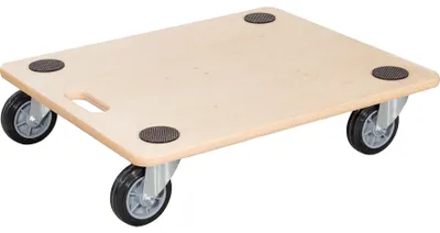 Produktbild von WAGNER Transporthilfe BIRKE Multiplex - 60 x 50 x 13,5 cm, Vollgummi Softrolle Ø 100 mm, Tragkraft 400 kg - 20108701