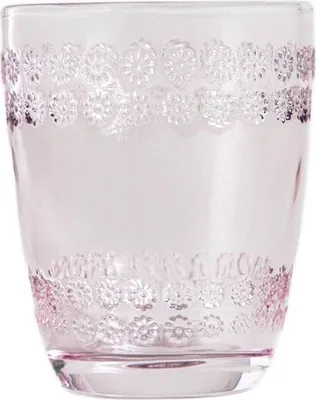 Produktbild von HOMLA ERBA rosa Glas mit Dekoration 0,27 l