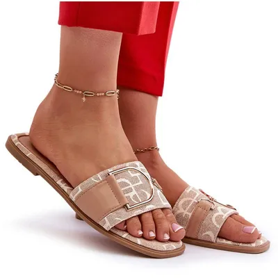 Produktbild von Glänzende Damen Zehentrenner mit Verzierung Beige Taleci 38