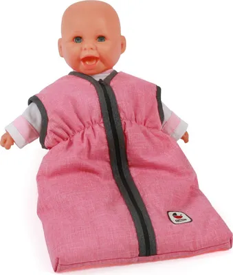 Produktbild von Puppen-Schlafsack, melange anthrazit-pink