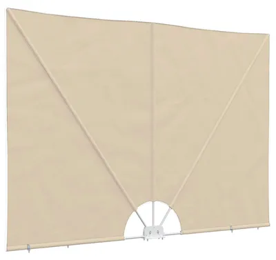 Produktbild von Faltbarer Terrassen-Seitenfächer Creme 400×200 cm