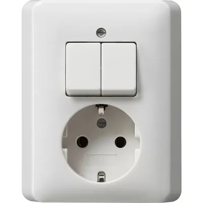 Produktbild von GIRA Kombination Steckd/Schalt Standard 55 Serien UP