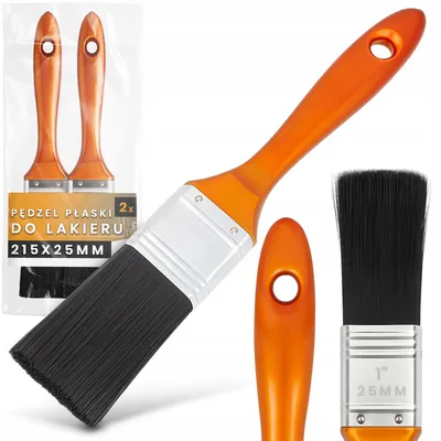 Produktbild von TRCR 2 Stück Flachpinsel 25 mm Lackierpinsel Malerpinsel