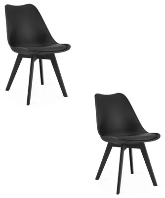 Obrázok produktu pre Stolička MARK - čierna / čierne nohy x 2