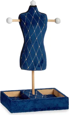 Produktbild von Blue Velvet Jewelry Box Wood 12x40x24cm