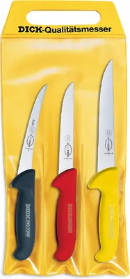 Obrázok produktu pre F. DICK Messer Set ErgoGrip 3-teilig ÃÆ£ZerlegemeisterschaftÃÆÜ¢, HRC 56Ã°