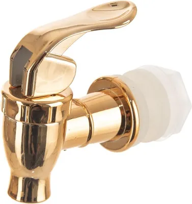 Image de Robinet en plastique durable remplaçable en or avec joints et bouchon de couvercle