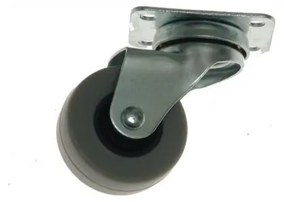 Produktbild von 2502 Schwenkrolle 30 mm mit Platte, Nylon grau, Tragkraft 15 kg