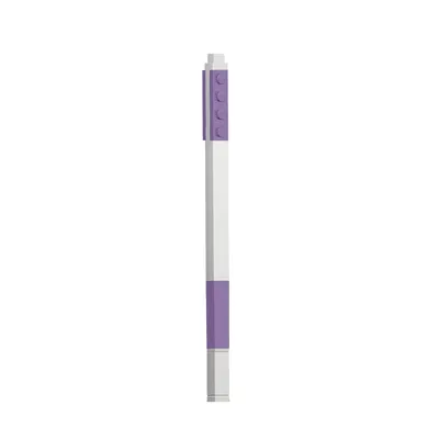 A single LEGO gel pen is shown vertically against a white background.