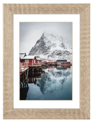 Produktbild von Hama Oslo, Einzelbilderrahmen, Glas, MDF-Platten, Eiche, Tisch, Wand, 28 x 35 cm, Nachdenklich
