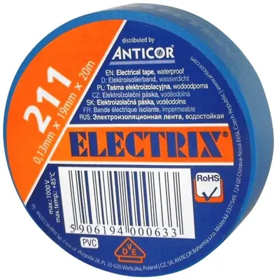 Image de 211P 19X20 Ruban isolant 19MM 20M PVC Bleu