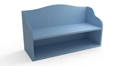 Produktbild von regalik Schuhbank mit Sitzfläche – Bank mit Schuhablage in Hellblau für Flur oder Kinderzimmer – mit abgerundeten Kanten – 80x30x50 cm – Einfacher Aufbau