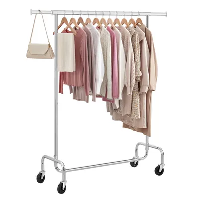 Image de SONGMICS Porte-manteaux Porte-manteau sur roulettes en métal