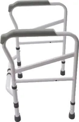 Image de Cadre de soutien pour toilettes, hauteur réglable 27-29 pouces, charge maximale 150 kg, gris clair