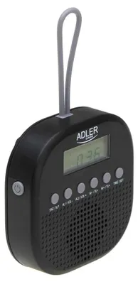 Produktbild von Adler AD 1912 Wasserdichtes Universalradio Batteriebetrieben Radiowecker Snooze Funktion schwarz