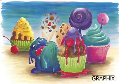 Produktbild von Marabu Sketch-Marker Graphix "SUGARHOLIC" 12er Etui