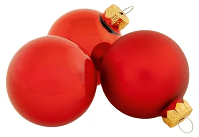 Produktbild von Glas Christbaum-Kugeln 30er Set Christbaumschmuck rot Ø 57 mm