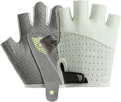Produktbild von Fahrradhandschuhe Kinder, Atmungsaktiv, Elastische Halbfinger, Rutschfest, Für Außenfahren