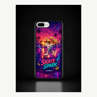 Productafbeelding van iPhone 7 / 8 Plus hoesje, telefoonhoesje, beschermhoesje, case met skateboardmotief – LUNØIR ©