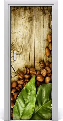 Produktbild von Tulup Türaufkleber 75x205 cm Dekorative Aufkleber Selbstklebend Wasserdichte Tapete Abnehmbar Schlafzimmer Wohnzimmer Wohnkultur - Kaffeebohnen