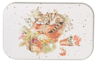 Mini-Dose mit Katzenmotiv, 95x60x20 mm, Geschenkbox