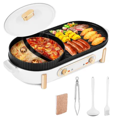 Elektrische Hot Pot 2200 W, 2-in-1, für 3-12 Personen