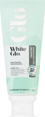 Produktbild von White Glo Charcoal Deep Stain Remover Wybielająca pasta do zębów Fresh Mint, 115 g