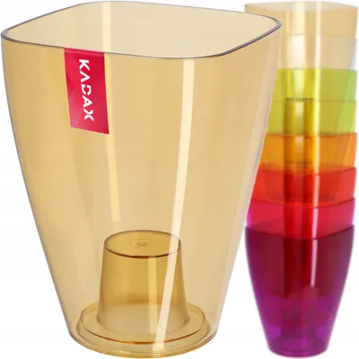 Obrázok produktu pre KADAX kvetináč "Menfi", kvetináč na orchideu, orchidea, sedmokráska, med, štvorcový, 12 cm