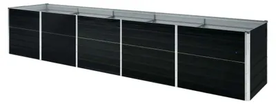 Produktbild von Hochbeet aus verzinktem Stahl 400x80x45cm anthrazit