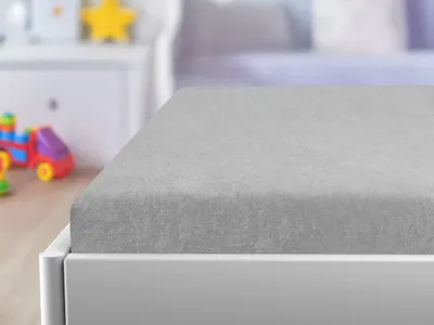 Obrázok produktu pre Froté prestieradlo do detskej postieľky svetlo šedej 60x120 cm