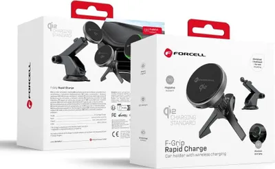 Immagine prodotto di FORCELL F-GRIP supporto per auto Qi2 15W MagSafe induttivo grigio